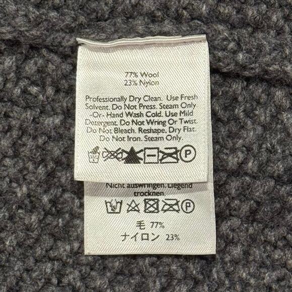 Eddie Bauer Cardigan Wool Chunky Cozy Dark Academia Minimalist Open Gray Small - Picture 3 of 6